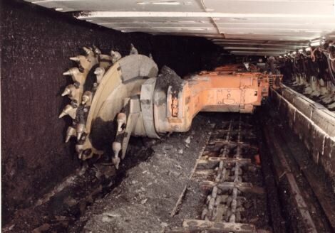 Longwall miner underground